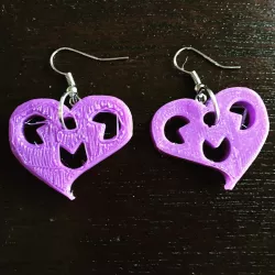 Heart Earrings with Holes