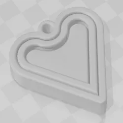 Heart Keychain Moveable