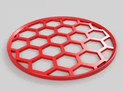 Hex pattern flower pot coaster