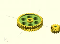 iamburny's extruder gears with adjustable hole sizes