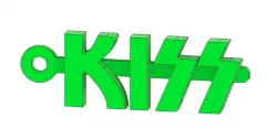 Kiss Logo Keychain