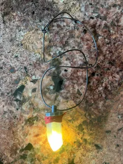 Light up crystal amulet lamp