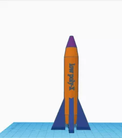low poly rocket