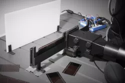 Modular print in place 35mm film scanner