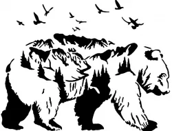 Mountain Bear stencil