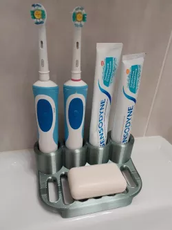 Oral-B toothbrushes support + soap dish