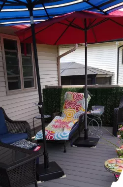 Patio umbrella base glide