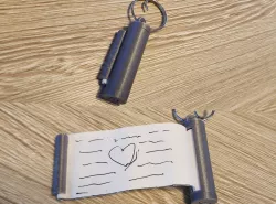 Pocket Scroll Keychain - holds 80cm of paper easy roll-up