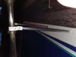 pool ladder clamp with joint