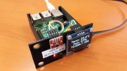 Rack Mountable Raspberry Pi B+ Case + HTU21D + SH1106