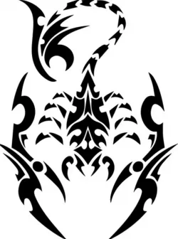 Scorpion stencil 19