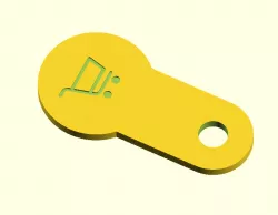 Shopping Cart Euro Token (OpenSCAD)