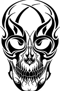 Skull stencil 9