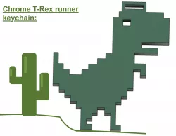 T-rex runner keychain