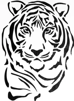 Tiger stencil 8