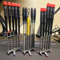 Tool Caddies. They lay flat, stand up, and interlock.