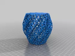 Voronoi Twisted Gear Lamp