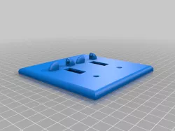 Wall Toggle 2 gang switch plate