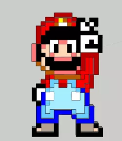 16-Bit Mario (Super Mario World 1990) 3D model