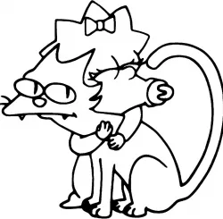 2D Maggie Simpson stencil