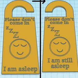 Always Sleeping Doorhanger