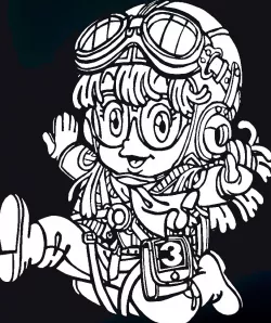 Arale Norimaki stencil