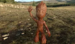 baby groot standing 