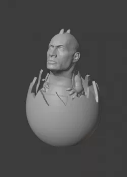 Baby Rockodile (The Rock + Crocodile + Egg Shell)