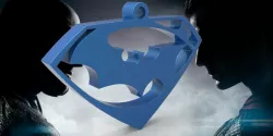 batman vs superman keychain/earings