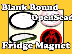Blank Round OpenScad Fridge Magnet