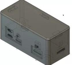 Case for Raspberry Pi Zero 2 W with a PiSugar2