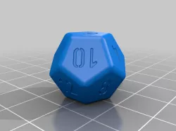 D12 dice round corners