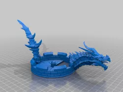 Dice Tower Top with Dragon
