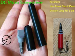 EDC Micro Screwdriver - Keychain for Hex Shank