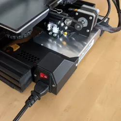 Ender 3 Pro low-profile rear mount for Meanwell PSU
