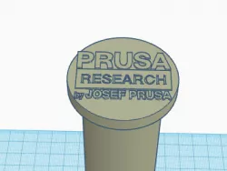 Extremely simple wall mounted filament holder w/ Prusa Research Logo