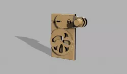Geared wheel light switch plate cover 