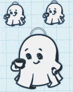 Ghost earring and keyring