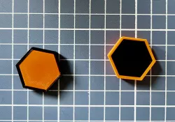 Hexagon Magnet, easy print & simple assembly (hidden magnet)