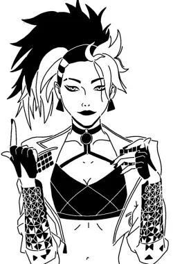 KDA AKali stencil 2