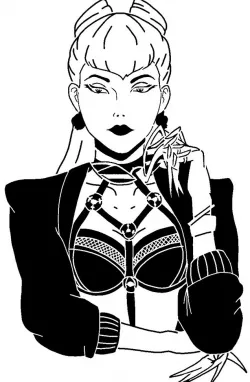 KDA Evelynn stencil 2