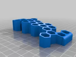 Keyboard Wrist Rest (Middle part for full size) - Hexagon Pattern