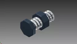 Large Threaded Bolt and Nut