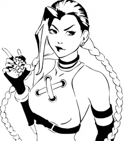 LOL Jinx stencil 3