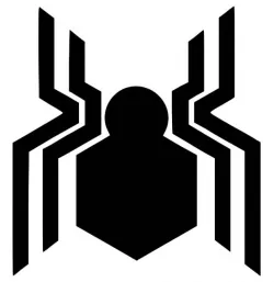 MCU Spiderman Logo stencil + 2D