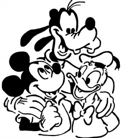 Mickey and friends stencil
