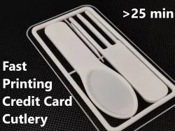 Minimal Fast Printing Credit Card Cutlery