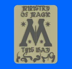 Ministry Of Magic This Way, bathroom sign
