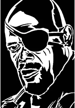 Nick Fury stencil