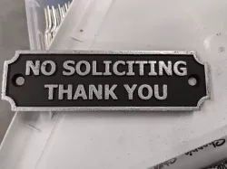 "No Soliciting" Sign
